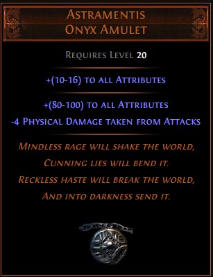 path of exile best prophecy - lost in the pages - astraments onyx amulet