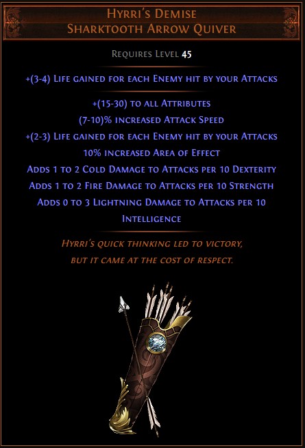 path of exile best prophecy - dishonourable death - hyrri's demise