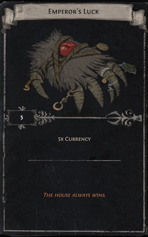 path of exile divination card - emperor’s luck