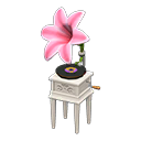 ACNH Lily Themed Items - Lily record player (Pink)