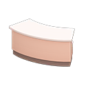 Arched reception counter|Pink