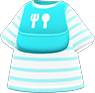 Baby mint tee with silicon bib