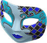 Blue Venetian carnival mask