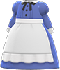 Blue full-length maid gown