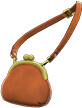 Brown clasp purse