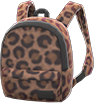 Brown leopard-print backpack