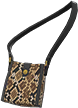 Brown python-print shoulder bag