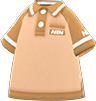 Brown shop uniform shirt