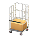 Caged cart|White