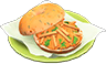 Carrot bagel sandwich