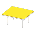 Cool dining table|Yellow Tabletop color White