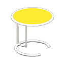 Cool side table|Yellow Tabletop color White