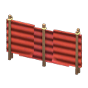 Corrugated iron fence|Red