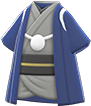 Dark blue Edo-period merchant outfit