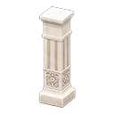 Decorative pillar|Whitestone marble
