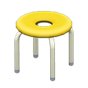 Donut stool|Yellow Seat design White