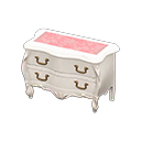 Elegant dresser|Pink roses Cloth White