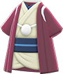 Fuchsia Edo-period merchant outfit