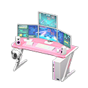 Gaming desk|Third-person game Monitors Pink