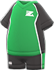 Green athletic outfit