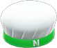 Green cook cap with logo