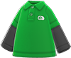 Green layered polo shirt