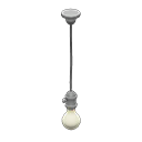 Hanging lightbulb|Silver