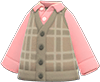 Light brown checkered sweater vest