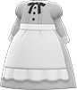 Light gray full-length maid gown