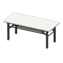 Long folding table|White