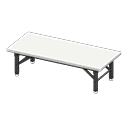 Low folding table|White