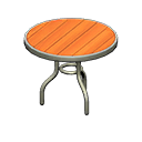 Metal-and-wood table|Natural wood
