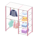 Midsized clothing rack|Neutral-tone clothes Displayed clothing Pastel
