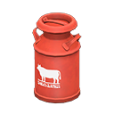 Milk can|White logo Style Red