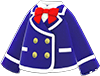 Navy blue school uniform with ribbon