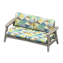 Nordic sofa|Triangles Fabric Gray