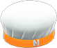 Orange cook cap with logo
