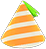 Orange tiny party cap