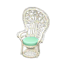 Peacock chair|White & green