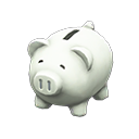 Piggy bank|White