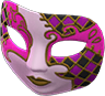 Pink Venetian carnival mask