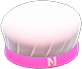 Pink cook cap with logo