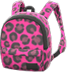 Pink leopard-print backpack