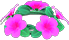 Pink light-up flower crown