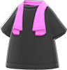 Pink towel & black shirt tee and towel