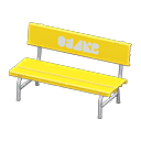 Plastic bench|Pattern E Backboard logo Yellow