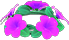 Purple light-up flower crown