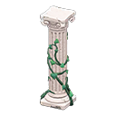 Ruined decorated pillar|White