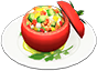 Salad-stuffed tomato