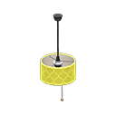 Shaded pendant lamp|Yellow design Fabric color